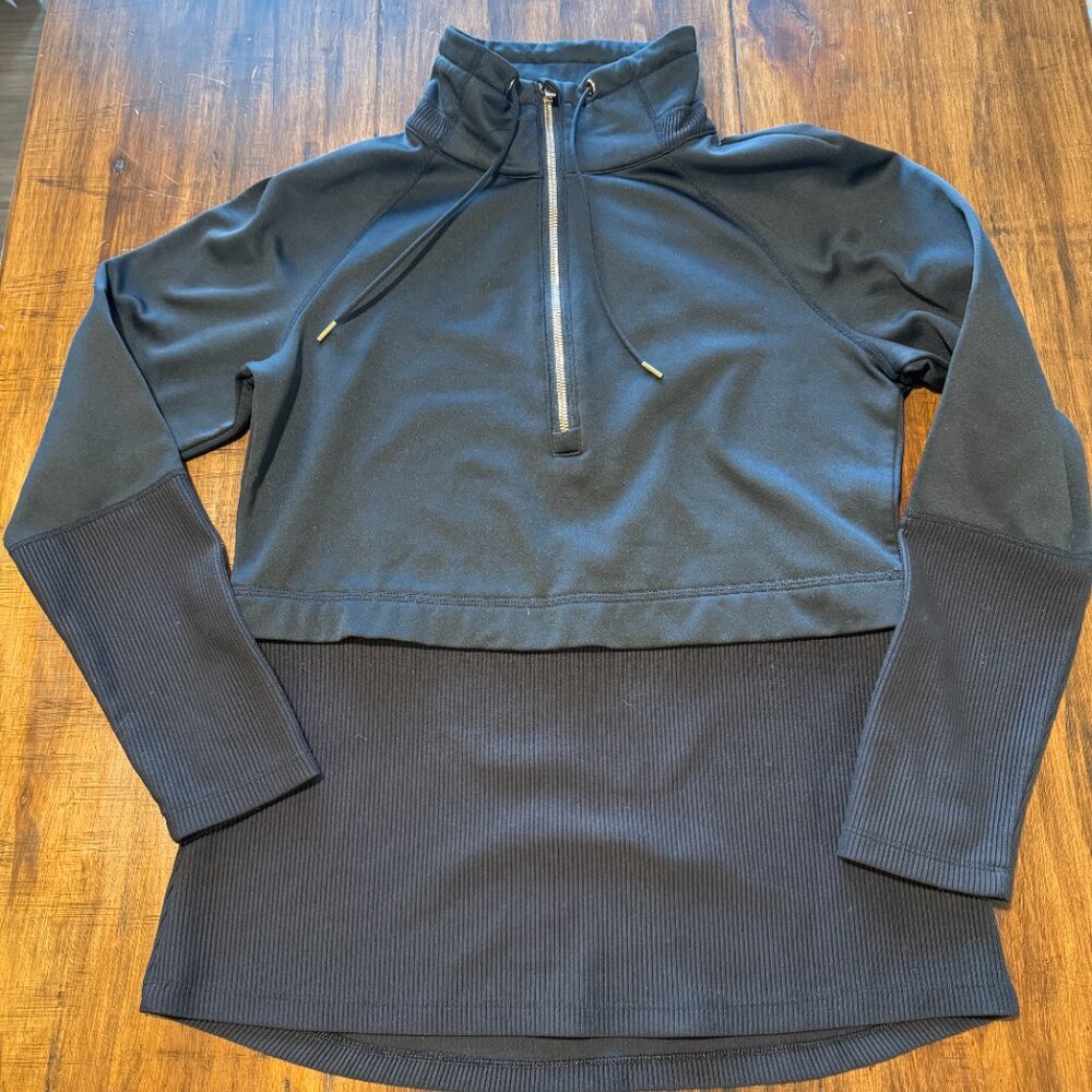 Avia Athleisure Black Pull over Half-zip jacket Size Small